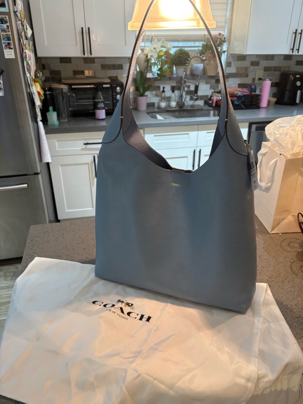 Coach Brooklyn Shoulder Bag 28Bag in Slate Blue - Picture 10 of 10